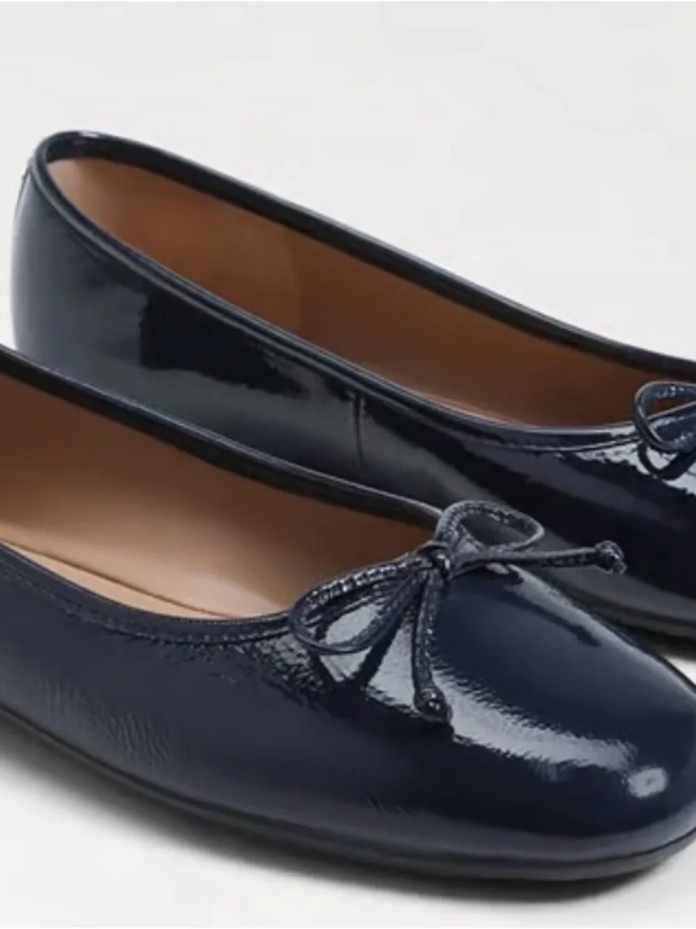 Sam Edelman Navy Patent Ballet Flats with Bow